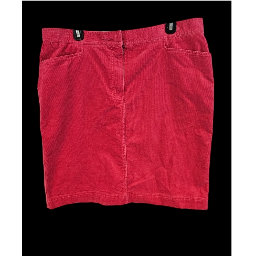 Jones New York Size 14 Pink Corduroy Pencil Straight Skirt